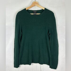 Lord & Taylor Green Crew Neck Sweater